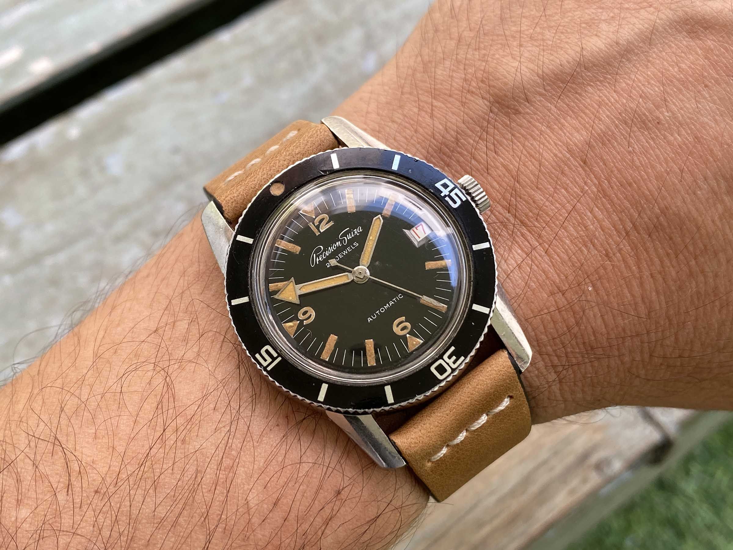 PRECISION SUIZA Swiss automatic vintage watch DIVER 20 ATU Cal. ETA ...