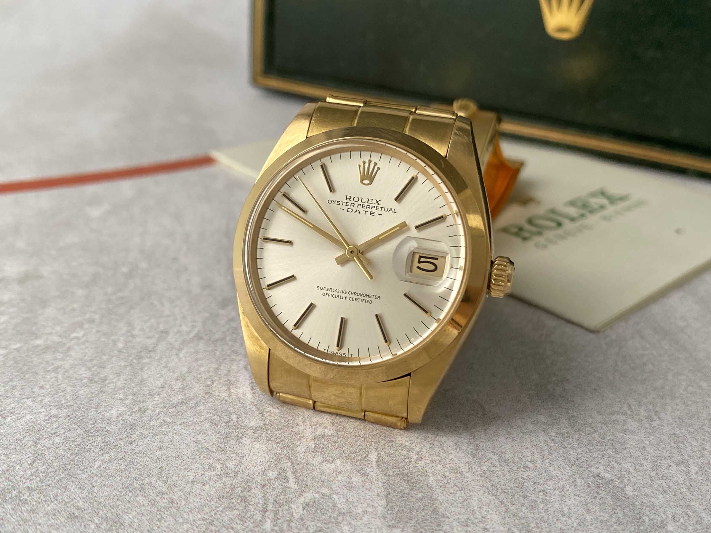 ROLEX OYSTER PERPETUAL DATE Ref. 1500 Automatic Swiss Vintage Watch ...