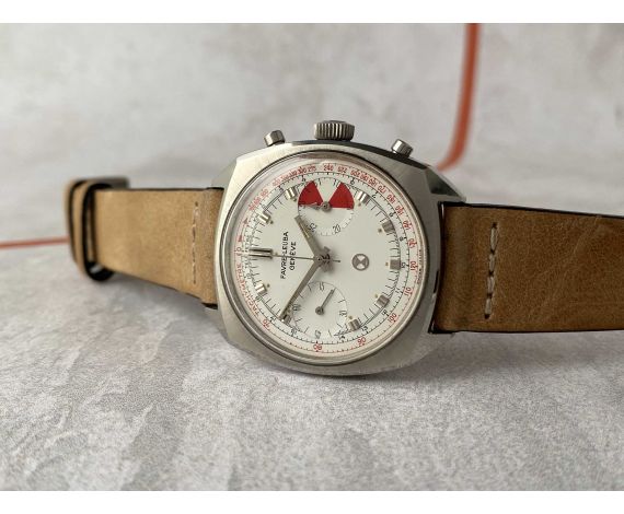 FAVRE LEUBA Geneve Vintage chronograph hand winding watch Cal. Valjoux 23 Ref. 30233 *** SPECTACULAR ***