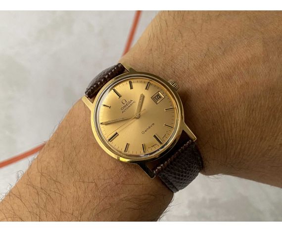 OMEGA GENÈVE Vintage swiss automatic watch YELLOW GOLD 18K (0.750) Cal. 565 Ref. 166.070 *** BEAUTIFUL ***