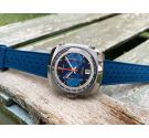 FESTINA swiss vintage chronograph automatic watch Buren Caliber 15 JRGK *** SPECTACULAR BLUE DIAL ***