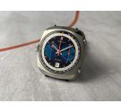 FESTINA Reloj suizo vintage cronógrafo automático Buren Calibre 15 JRGK *** ESPECTACULAR ESFERA AZUL ***