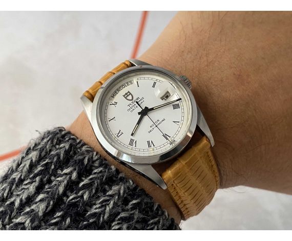 TUDOR OYSTER PRINCE DATE DAY Reloj suizo vintage automatico Cal. ETA 2834-1 Ref. 94500 *** PRECIOSO ***