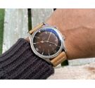 MULCO ESCAFANDRA SUPER COMPRESSOR Reloj suizo antiguo automático GRAN DIÁMETRO Ref. 250-101 Cal. ETA 2375 *** DIAL CHOCOLATE ***