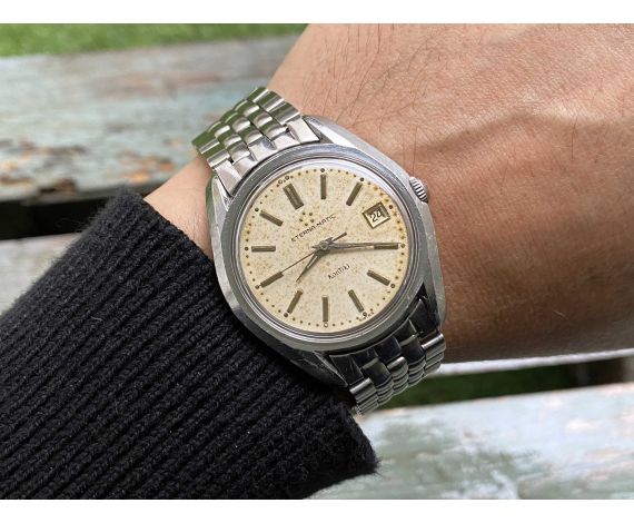 ETERNA-MATIC KONTIKI Ref. 130TT Antique Swiss automatic watch Cal. 1424 UD OVERSIZE *** TROPICALIZED DIAL ***
