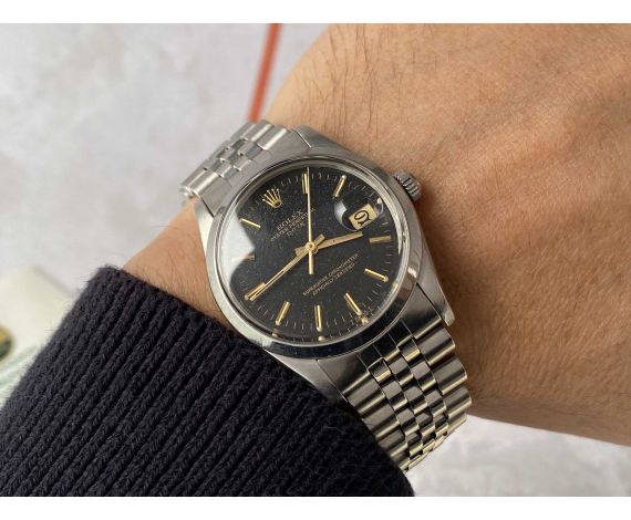 ROLEX OYSTER PERPETUAL DATE 1982 (circa) Ref 15000 Vintage automatic watch Cal 3035 DOCUMENTATION *** TROPICALIZED DIAL ***