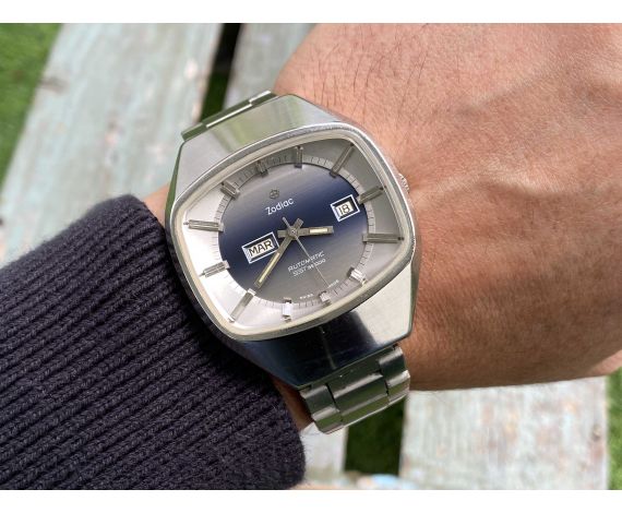 ZODIAC SST 36000 Reloj suizo vintage automático Cal. 86 Ref. 862-974 *** GIGANTE ***