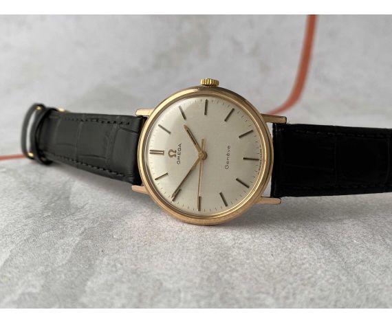 OMEGA GENÈVE Reloj vintage suizo de cuerda Cal. 601 Ref. 131.019 Plaque OR G20 *** ELEGANTE ***