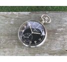 MINERVA WW2 Antique German Army Pocket Chronograph Watch KRIEGSMARINE Cal. 19CH *** GLOSSY BLACK DIAL ***