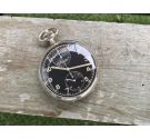 MINERVA WW2 Antique German Army Pocket Chronograph Watch KRIEGSMARINE Cal. 19CH *** GLOSSY BLACK DIAL ***