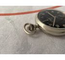 MINERVA WW2 Antique German Army Pocket Chronograph Watch KRIEGSMARINE Cal. 19CH *** GLOSSY BLACK DIAL ***