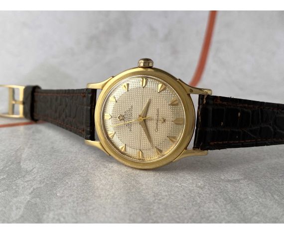 OMEGA CONSTELLATION 18K 0.750 Cal. 354 BUMPER Vintage Swiss automatic watch Ref. 2652 SC CROSSHAIR *** WAFFLE DIAL ***