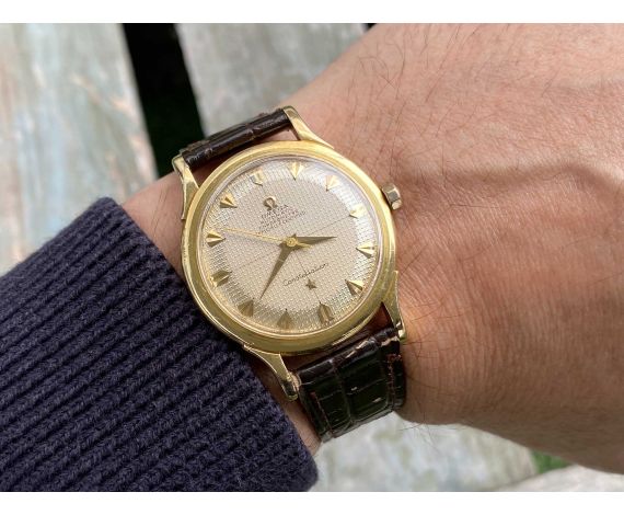 OMEGA CONSTELLATION 18K 0.750 Cal. 354 BUMPER Vintage Swiss automatic watch Ref. 2652 SC CROSSHAIR *** WAFFLE DIAL ***