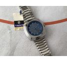 N.O.S. TISSOT PR-518 Swiss automatic vintage watch HARDENED SURFACE Ref. 46674 "BLUE CRYSTAL" *** NEW OLD STOCK ***