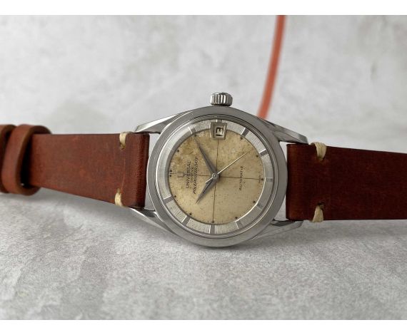UNIVERSAL GENEVE POLEROUTER DATE Ref. 204612-1 Antique Swiss automatic watch Cal. 218-2 MICROTOR *** TROPICALIZED DIAL ***