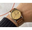 TUDOR OYSTER PRINCE DATE DAY Vintage Swiss automatic watch Ref. 94613 Steel and Gold *** LINEN DIAL ***