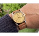 TUDOR OYSTER PRINCE DATE DAY Vintage Swiss automatic watch Ref. 94613 Steel and Gold *** LINEN DIAL ***