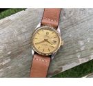 TUDOR OYSTER PRINCE DATE DAY Vintage Swiss automatic watch Ref. 94613 Steel and Gold *** LINEN DIAL ***