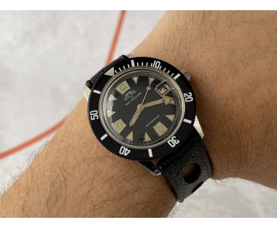 SOLAR HIGH-PRESSURE Vintage Swiss wind-up watch Cal. AS 1950/51 DIVER *** BIDIRECTIONAL BEZEL ***