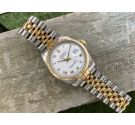 ROLEX OYSTER PERPETUAL DATEJUST Reloj suizo automático vintage Ref. 16013 TODO ORIGINAL Cal. 3035 *** ACERO Y ORO ***