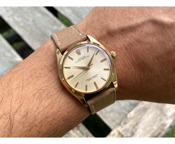 ROLEX OYSTER PERPETUAL 1962 (circa) Ref. 1002 Reloj suizo vintage automático 18K ORO Cal. 1560 *** MARAVILLOSO ***