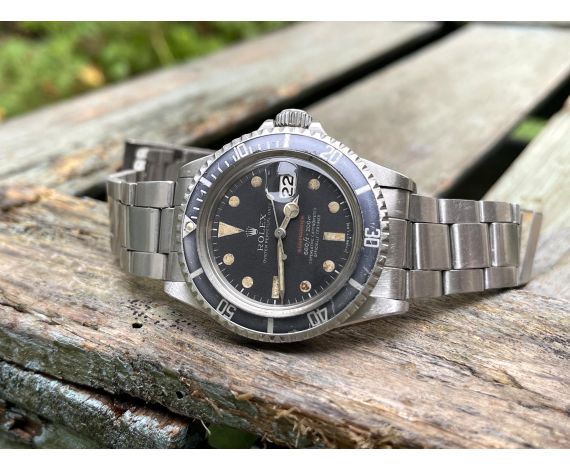 ROLEX OYSTER PERPETUAL DATE SUBMARINER RED 1970 (circa) Ref. 1680 Vintage automatic watch. COLLECTORS *** TROPICALIZED ***