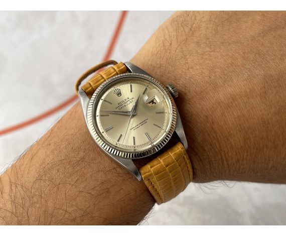 ROLEX OYSTER PERPETUAL DATEJUST 1957 (circa) Ref. 6605 Reloj suizo vintage automático Cal. 1066 *** ESPECTACULAR PATINA ***