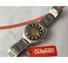 NOS DUWARD "CAMOUFLAGE" Vintage Automatic Watch Cal. ETA 2789 Ref. 6002 BROWN *** NEW OLD STOCK ***