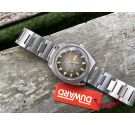 NOS DUWARD "CAMOUFLAGE" Vintage Automatic Watch Cal. ETA 2789 Ref. 6002 BROWN *** NEW OLD STOCK ***