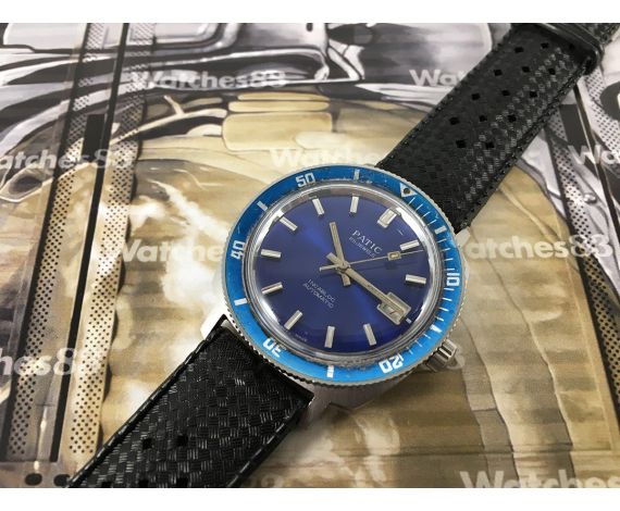 Swiss automatic watch PATIC 25 jewels Diver Blue