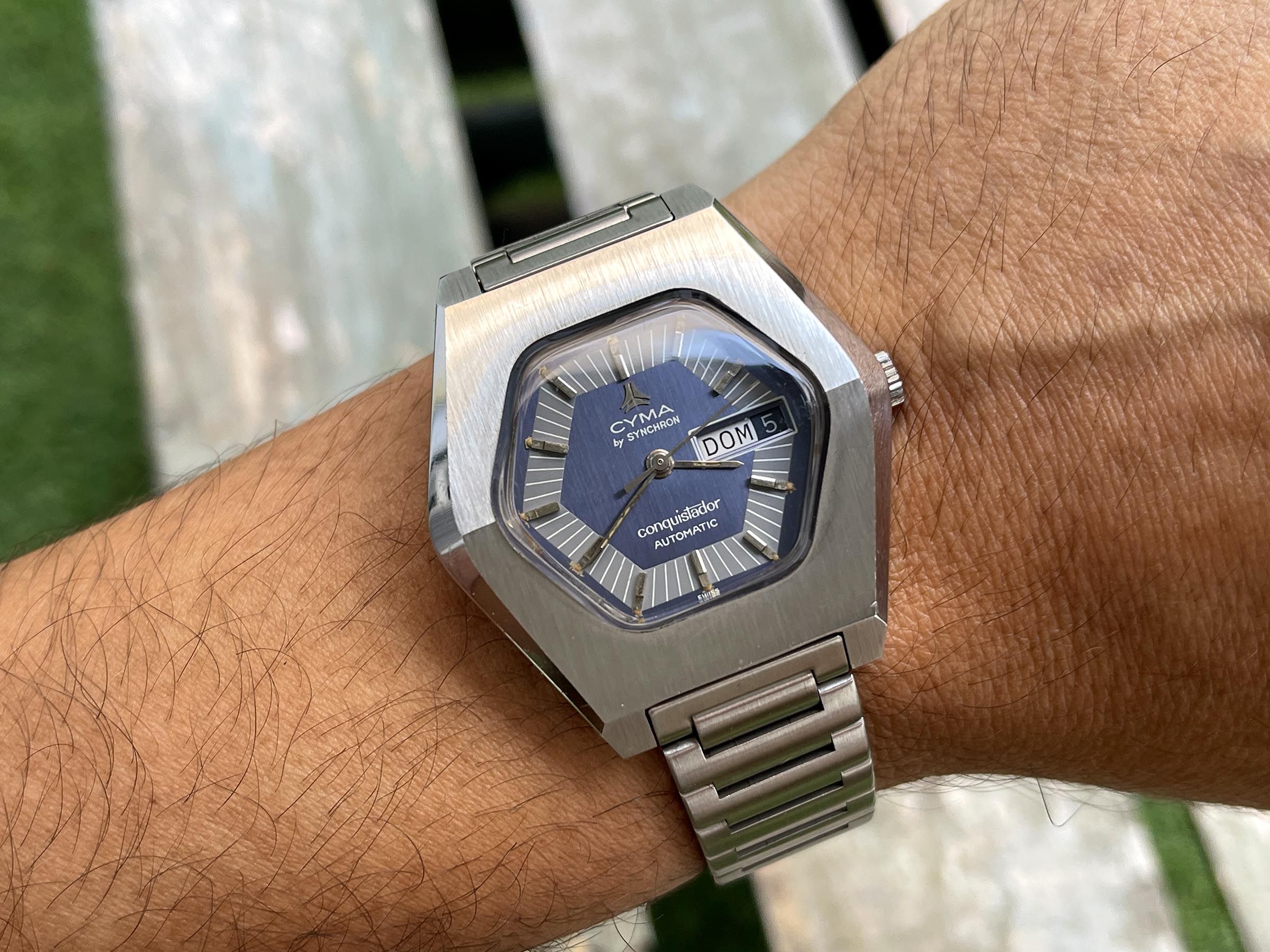 CYMA CONQUISTADOR AUTOMATIC by SYNCHRON Reloj antiguo suizo automático Cal. Synchron 68 GIGANTE *** RAREZA ***