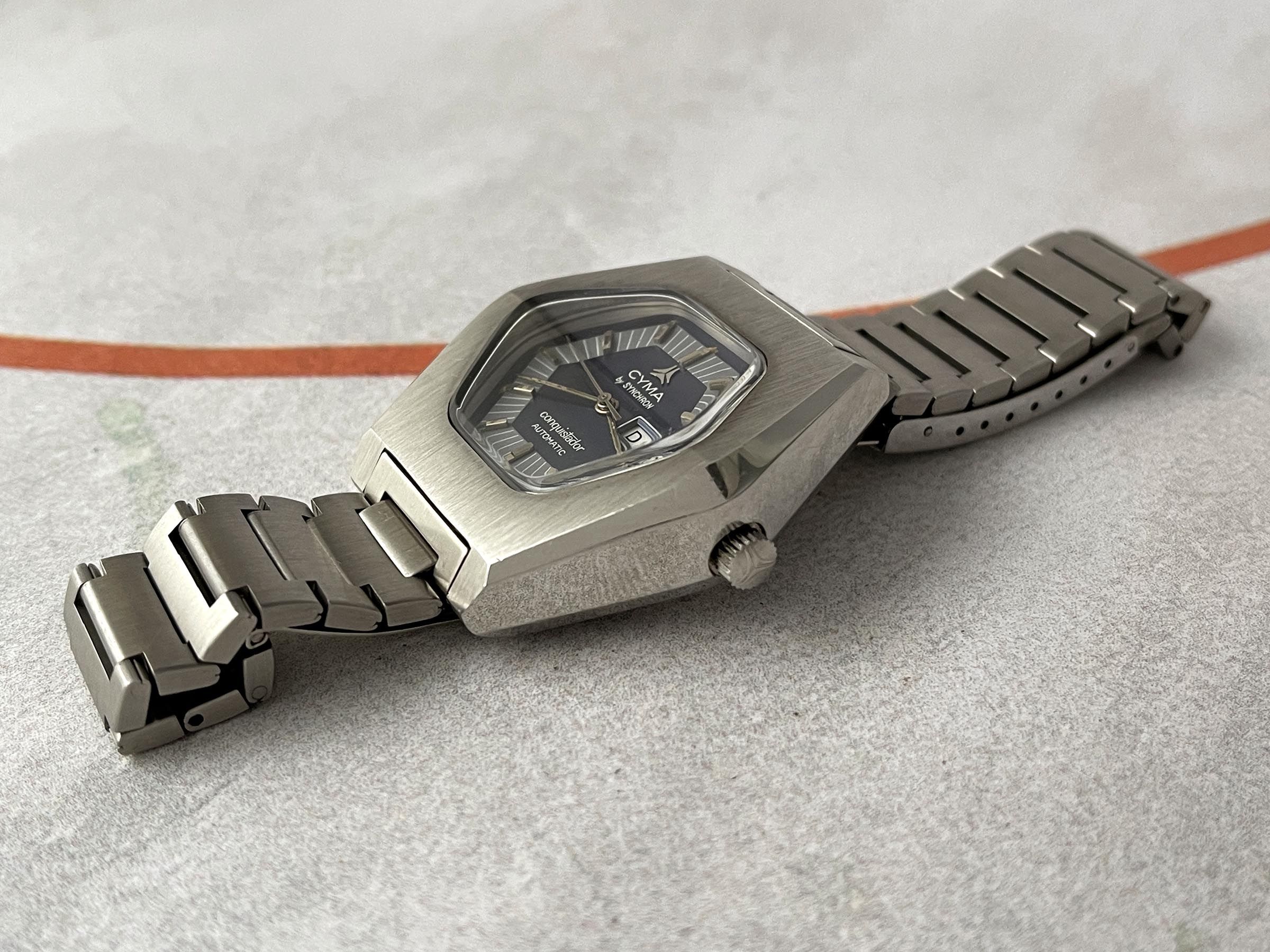 CYMA CONQUISTADOR AUTOMATIC by SYNCHRON Reloj antiguo suizo automático Cal. Synchron 68 GIGANTE *** RAREZA ***