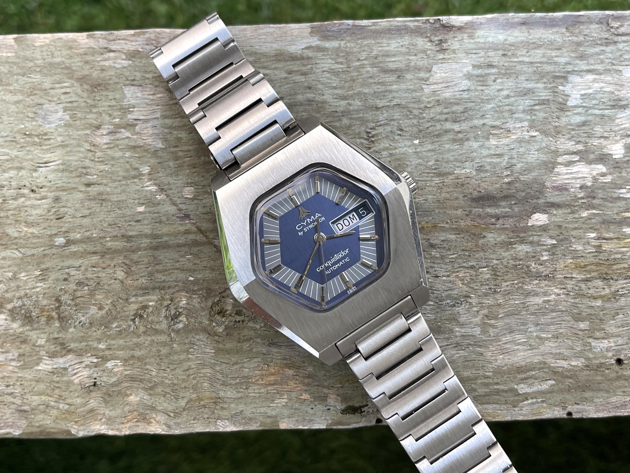 CYMA CONQUISTADOR AUTOMATIC by SYNCHRON Reloj antiguo suizo automático Cal. Synchron 68 GIGANTE *** RAREZA ***