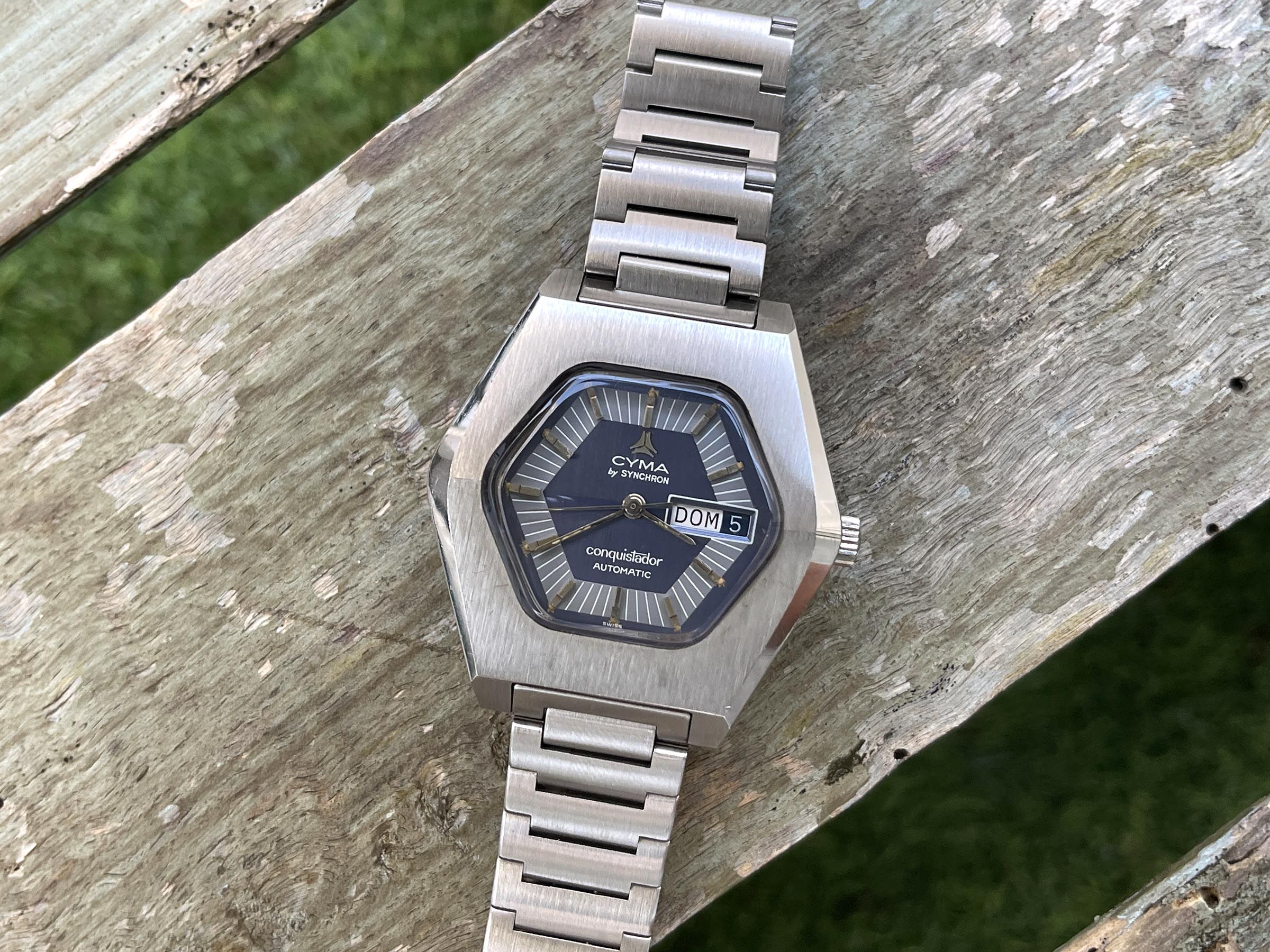 CYMA CONQUISTADOR AUTOMATIC by SYNCHRON Reloj antiguo suizo automático Cal. Synchron 68 GIGANTE *** RAREZA ***