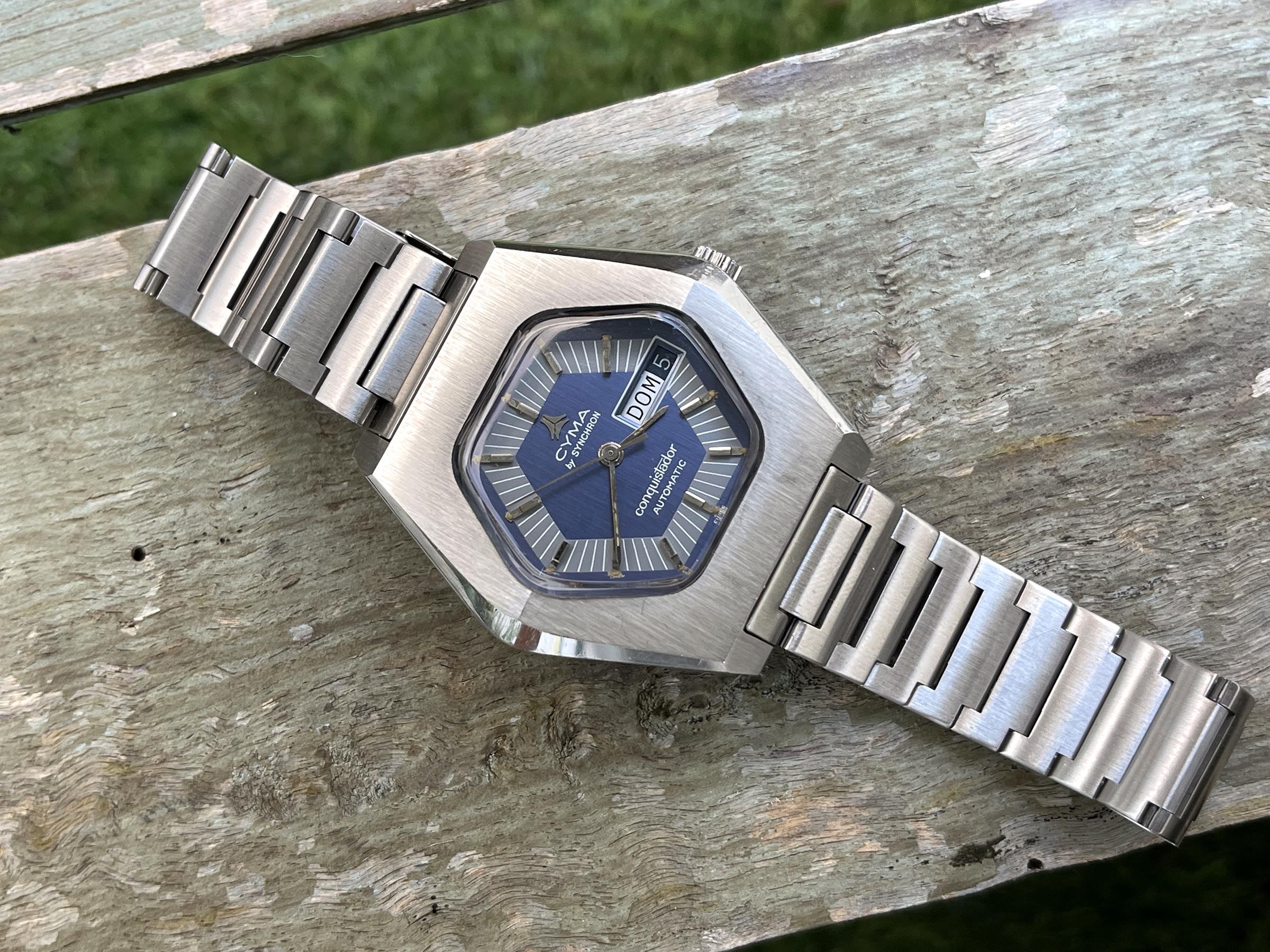 CYMA CONQUISTADOR AUTOMATIC by SYNCHRON Reloj antiguo suizo automático Cal. Synchron 68 GIGANTE *** RAREZA ***