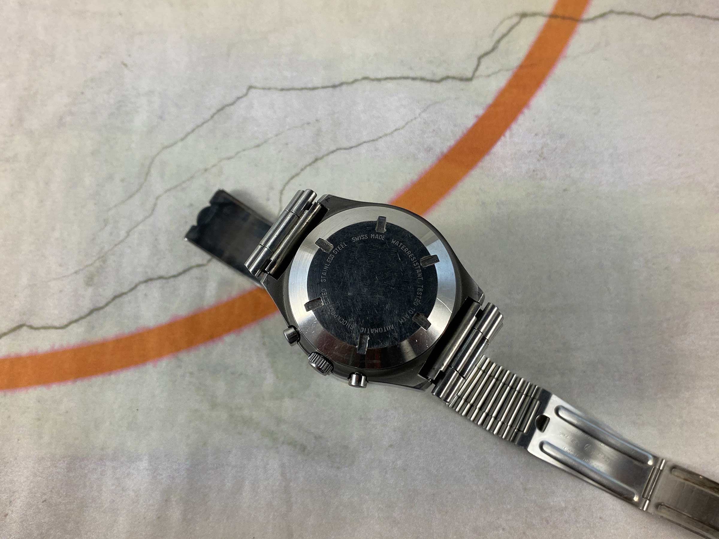 ORFINA PORSCHE DESIGN Reloj cronógrafo suizo antiguo automático Cal. Lemania 5100 Ref. 7177 OVERSIZE *** MILITARY ***