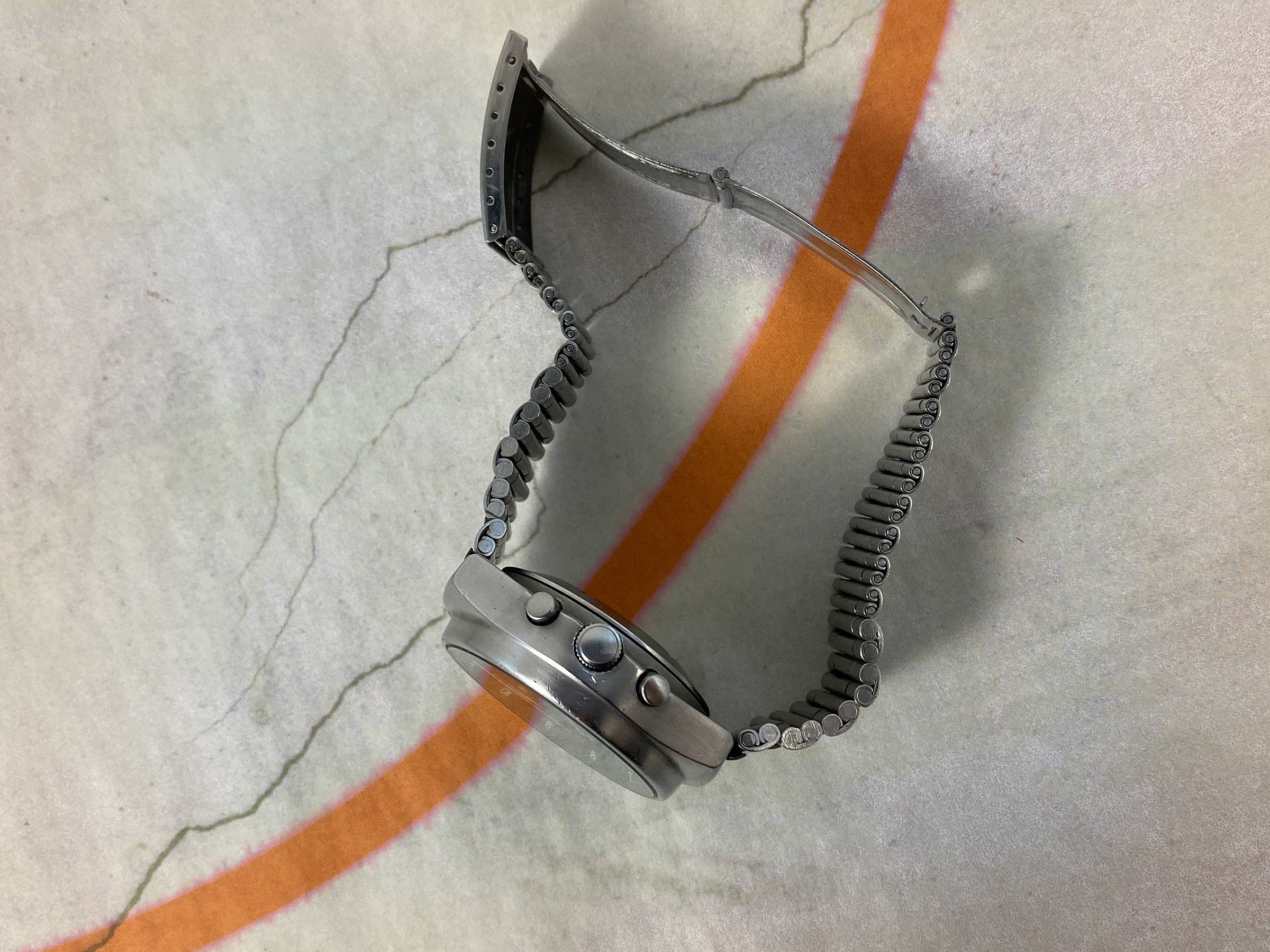 ORFINA PORSCHE DESIGN Reloj cronógrafo suizo antiguo automático Cal. Lemania 5100 Ref. 7177 OVERSIZE *** MILITARY ***