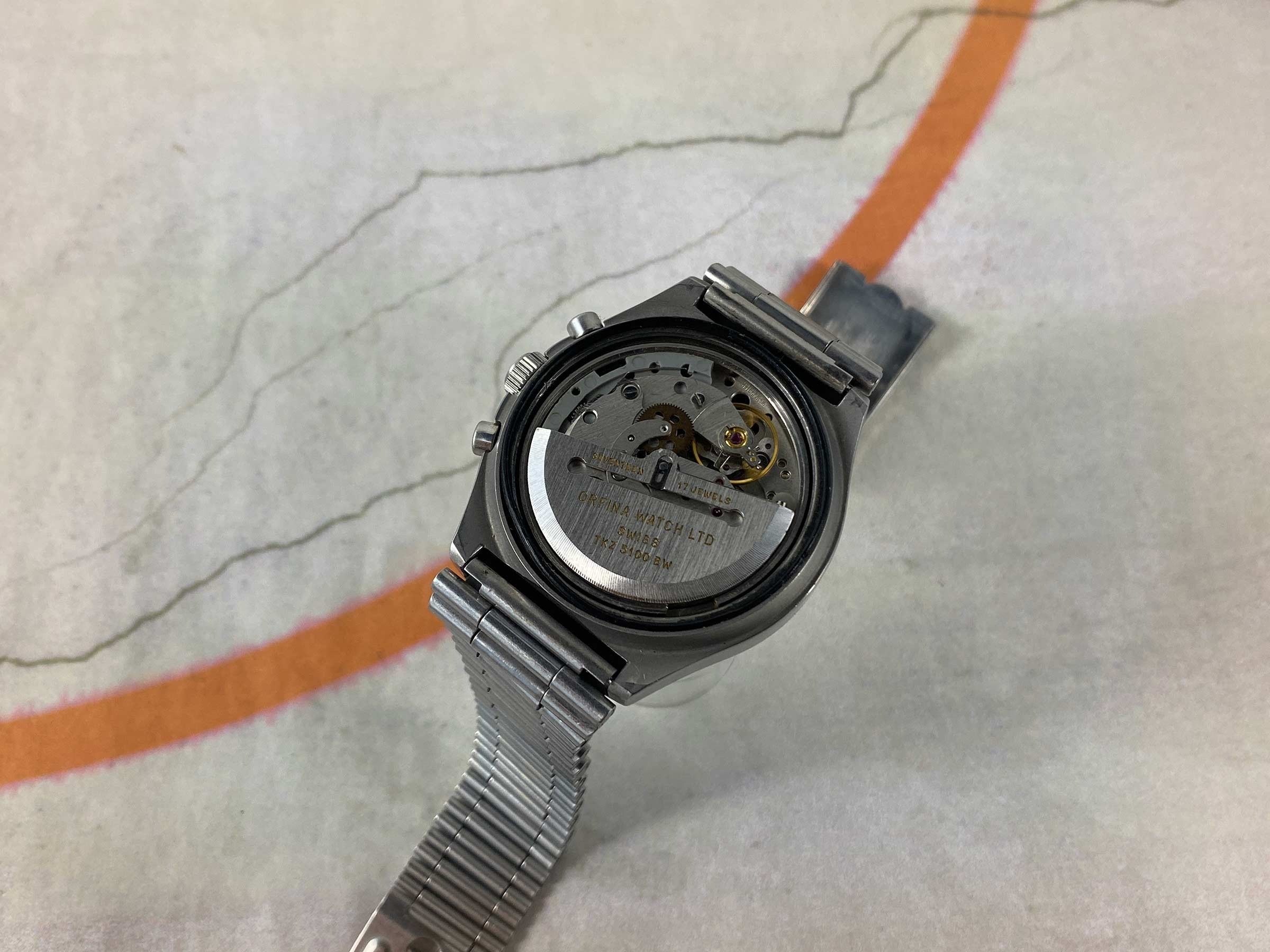 ORFINA PORSCHE DESIGN Reloj cronógrafo suizo antiguo automático Cal. Lemania 5100 Ref. 7177 OVERSIZE *** MILITARY ***