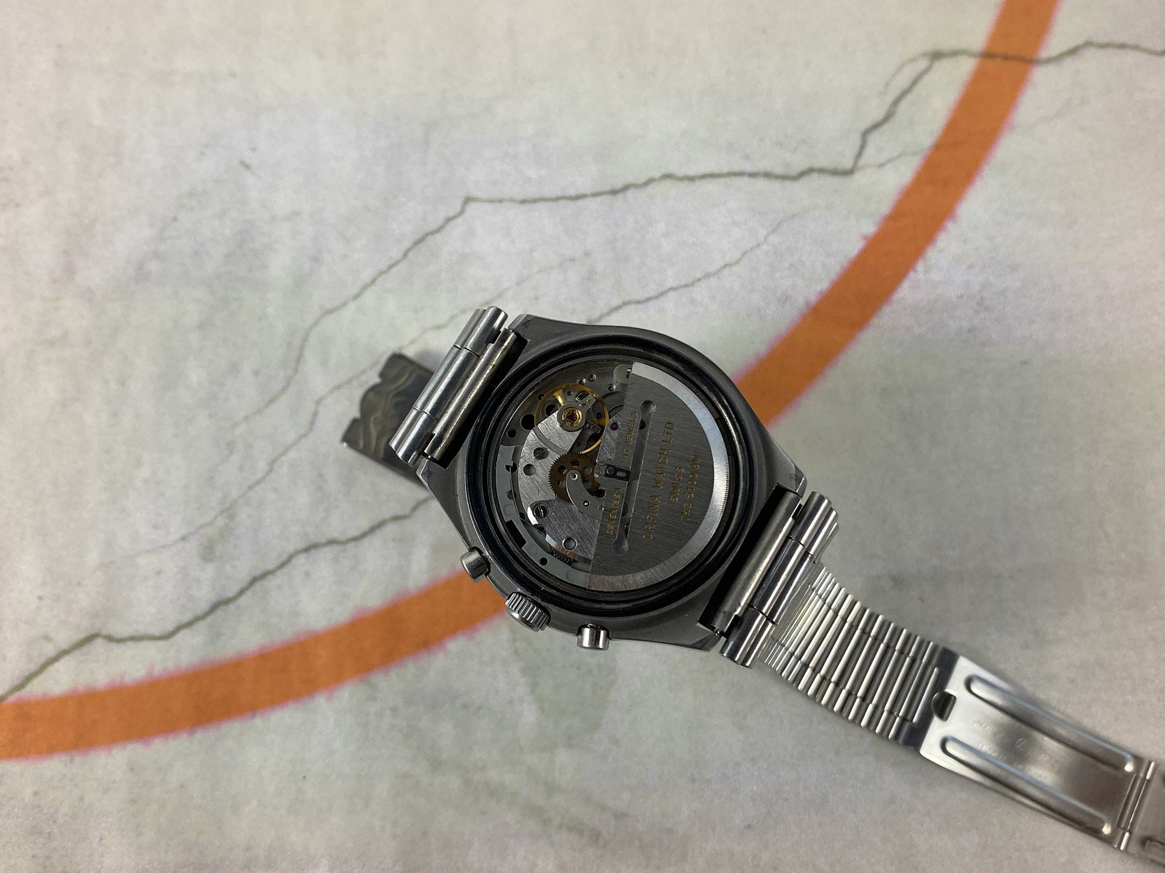 ORFINA PORSCHE DESIGN Reloj cronógrafo suizo antiguo automático Cal. Lemania 5100 Ref. 7177 OVERSIZE *** MILITARY ***