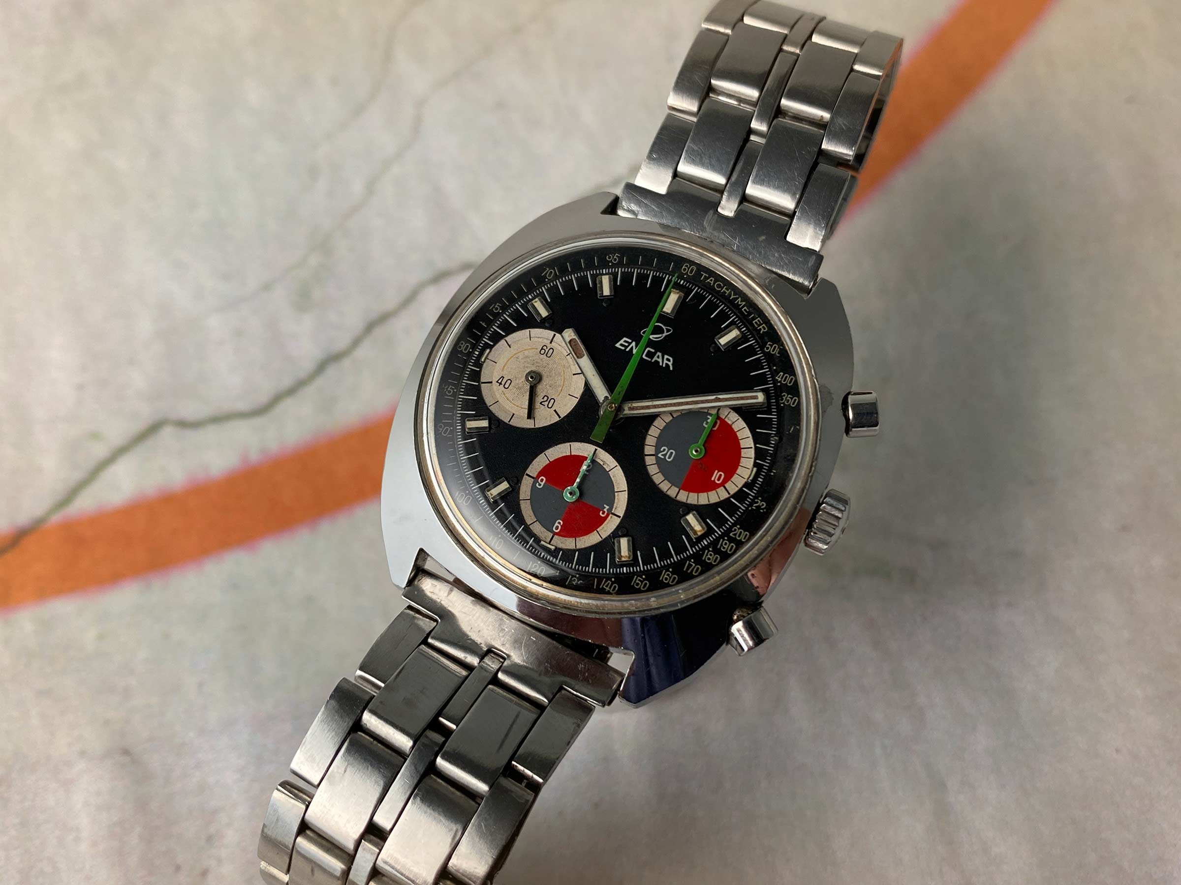 ENICAR OCEAN PEARL Reloj cronógrafo suizo vintage de cuerda manual Cal. Valjoux 726 Ref 2342 *** COLECCIONISTAS ***