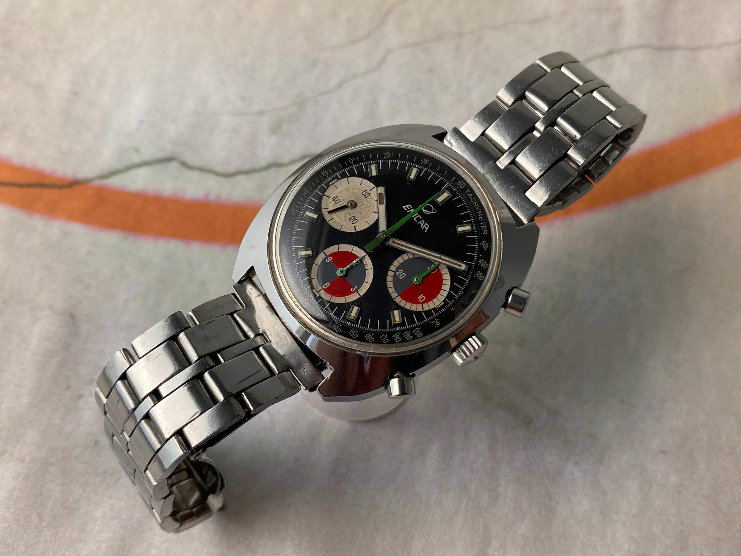 ENICAR OCEAN PEARL Reloj cronógrafo suizo vintage de cuerda manual Cal. Valjoux 726 Ref 2342 *** COLECCIONISTAS ***