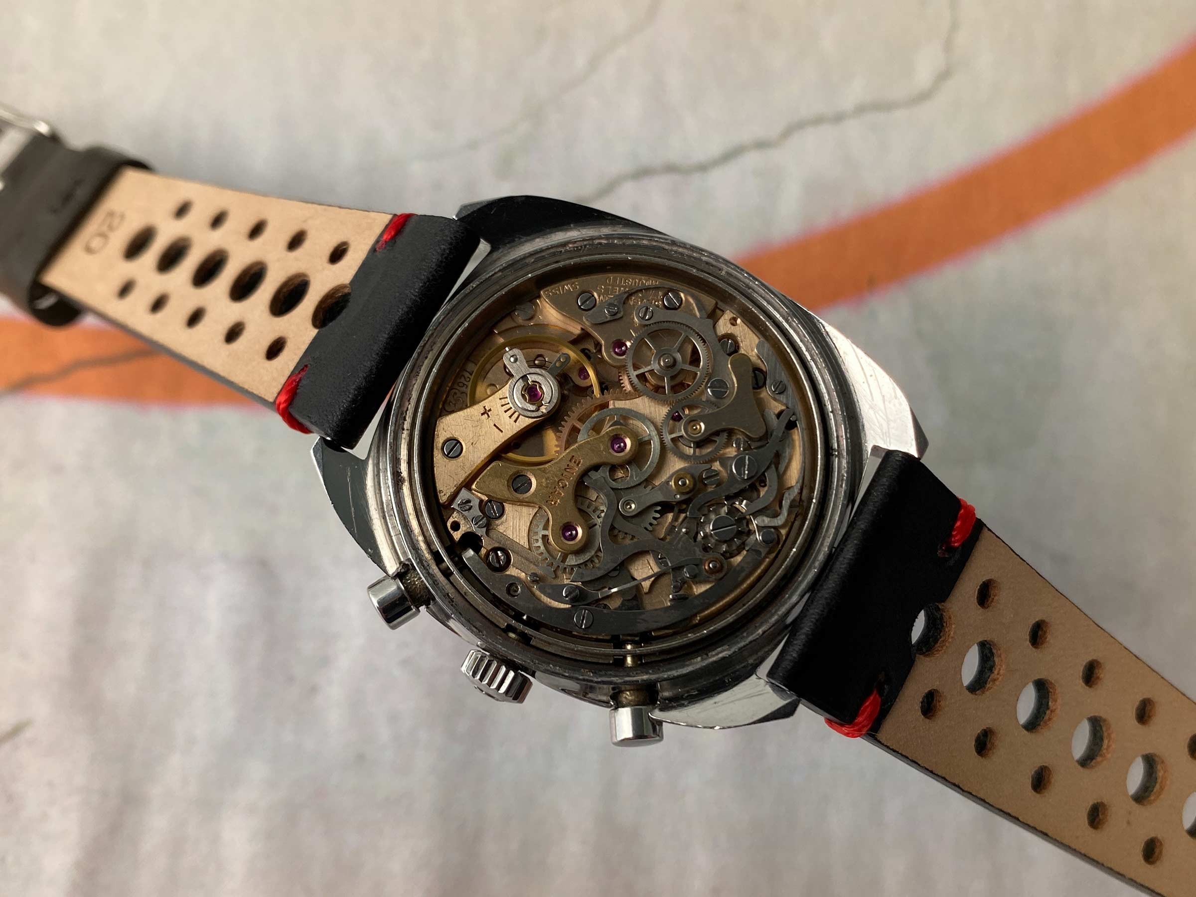 ENICAR OCEAN PEARL Reloj cronógrafo suizo vintage de cuerda manual Cal. Valjoux 726 Ref 2342 *** COLECCIONISTAS ***