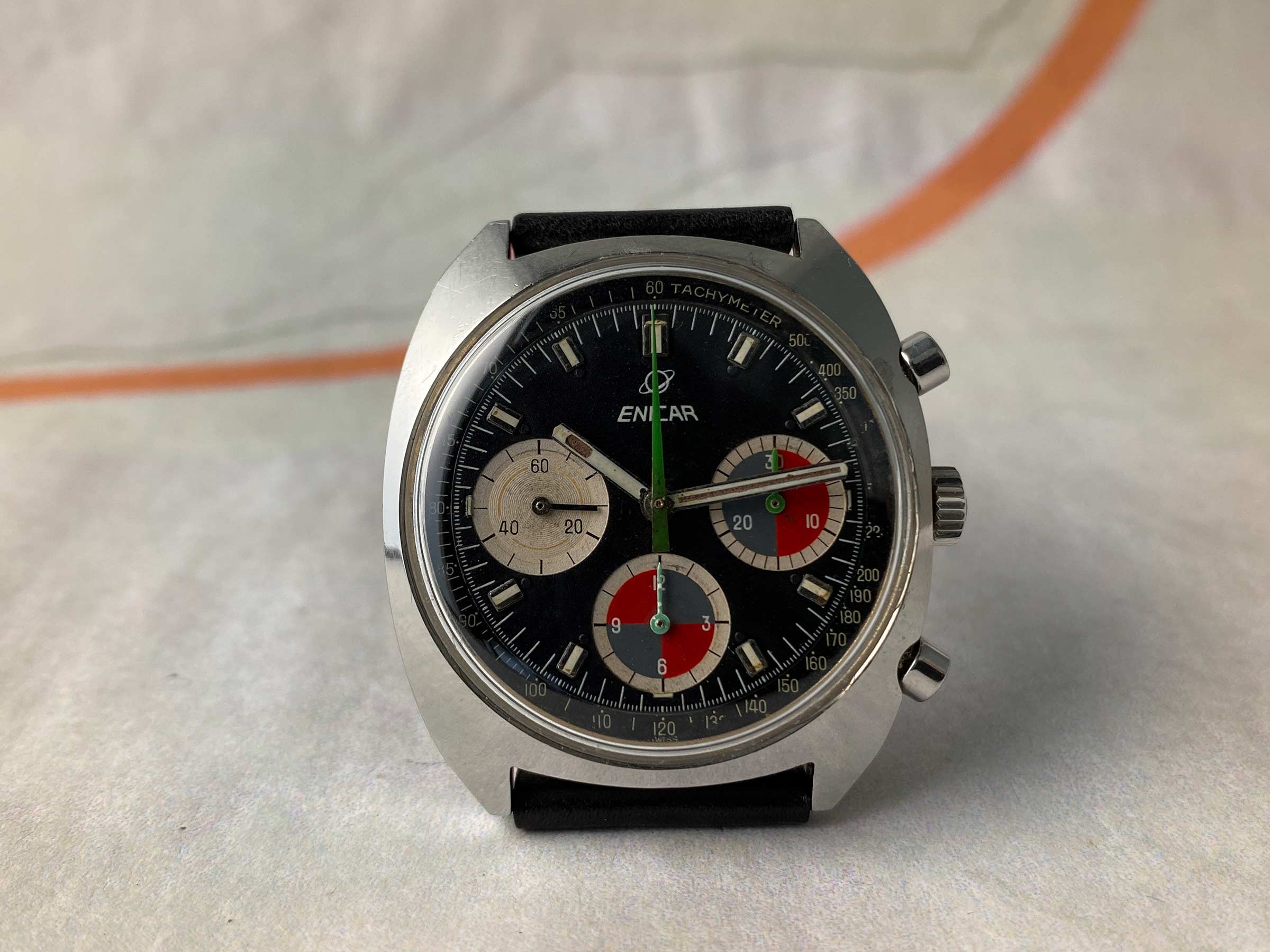 ENICAR OCEAN PEARL Reloj cronógrafo suizo vintage de cuerda manual Cal. Valjoux 726 Ref 2342 *** COLECCIONISTAS ***