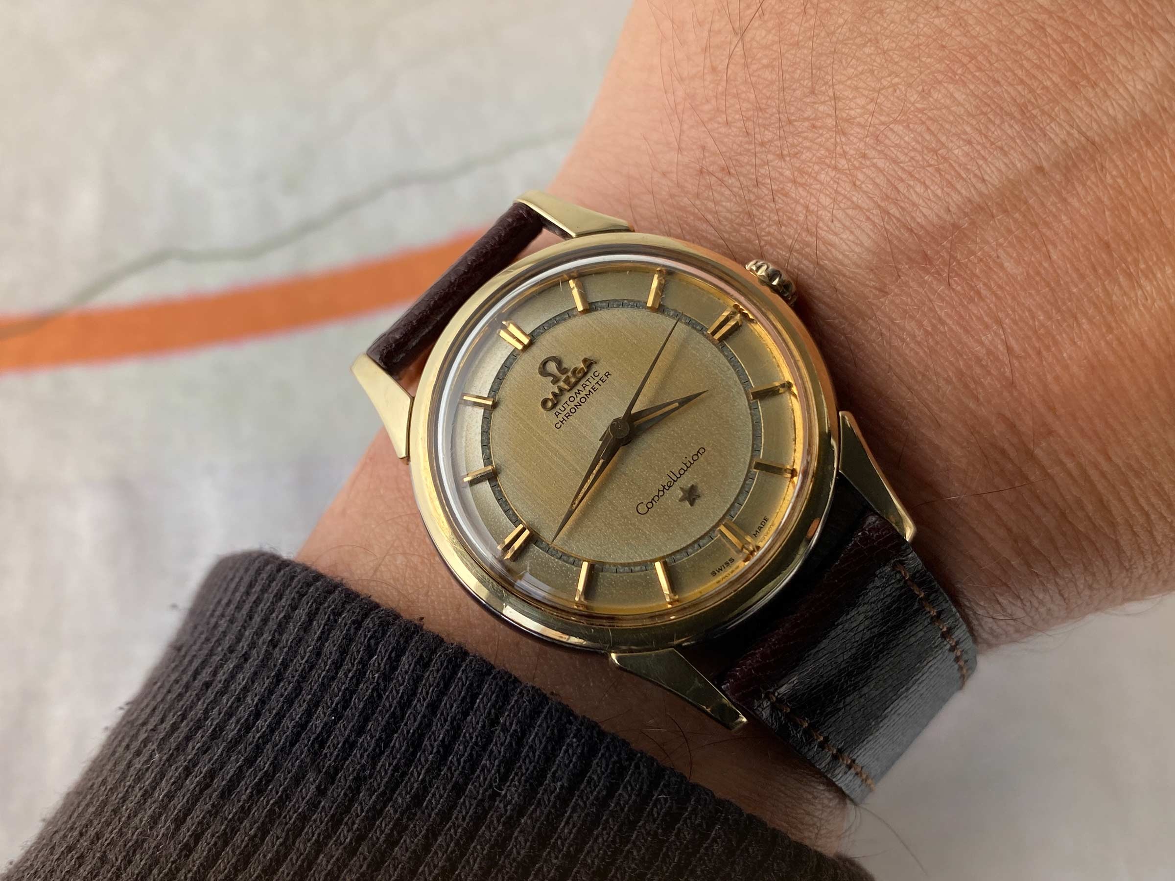 OMEGA CONSTELLATION 1959 Reloj vintage suizo automático CHRONOMETER Ref. 14381-2 Cal. 551 *** GLORIOSA PÁTINA ***