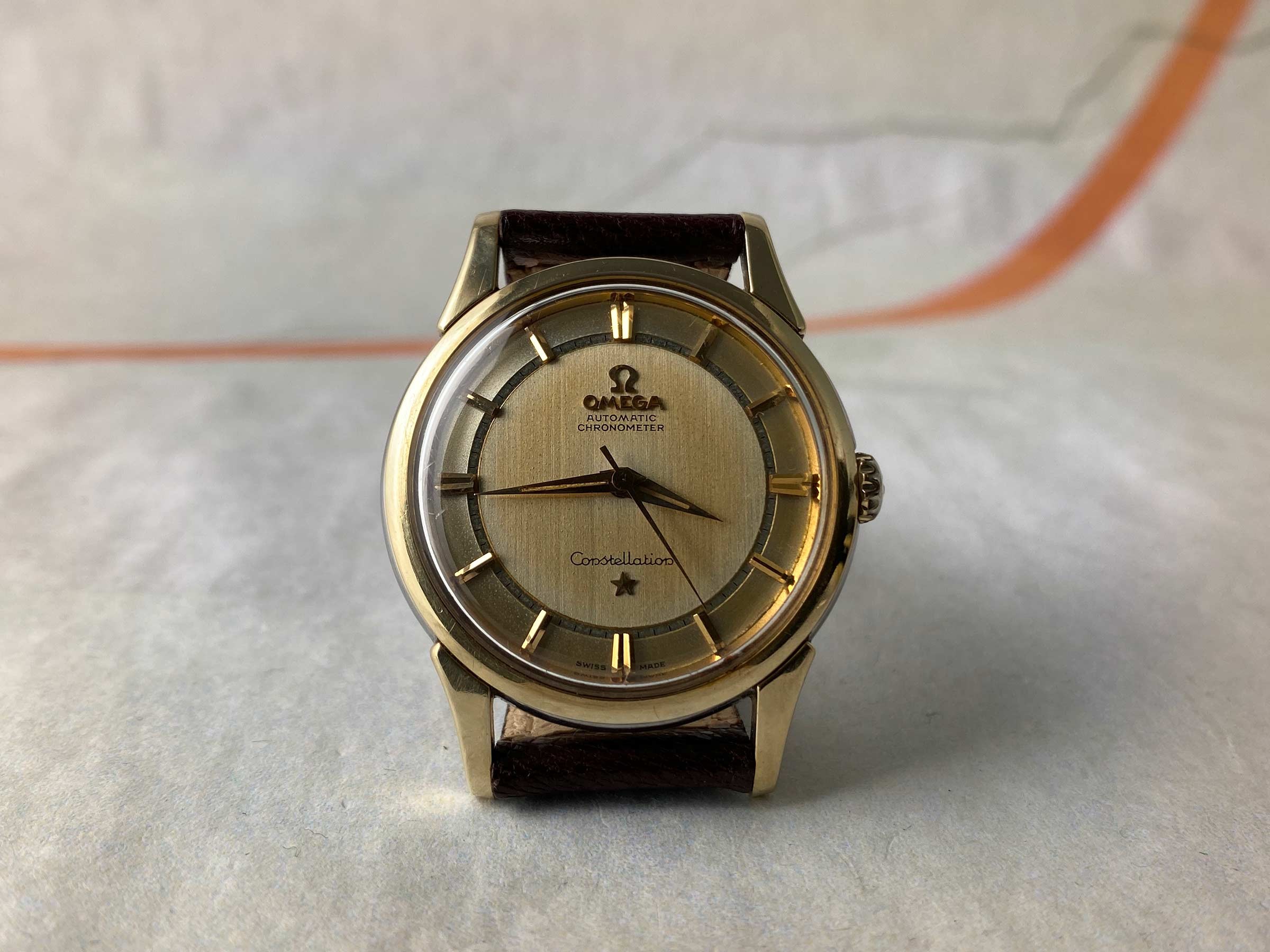 OMEGA CONSTELLATION 1959 Reloj vintage suizo automático CHRONOMETER Ref. 14381-2 Cal. 551 *** GLORIOSA PÁTINA ***