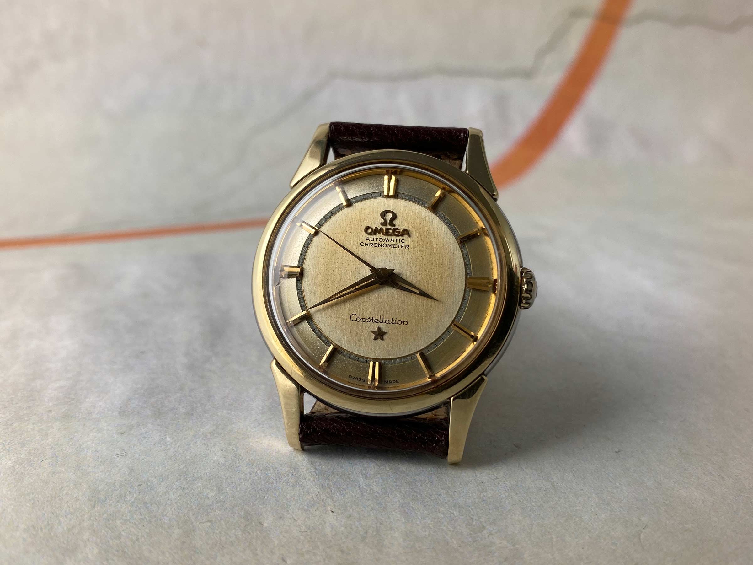 OMEGA CONSTELLATION 1959 Reloj vintage suizo automático CHRONOMETER Ref. 14381-2 Cal. 551 *** GLORIOSA PÁTINA ***