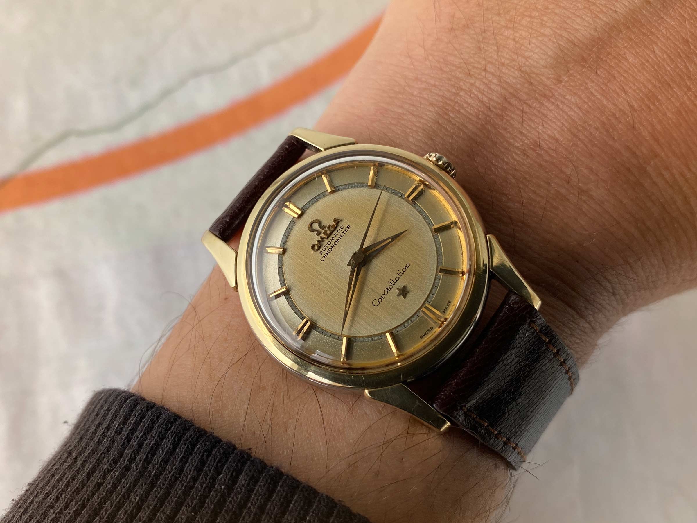 OMEGA CONSTELLATION 1959 Reloj vintage suizo automático CHRONOMETER Ref. 14381-2 Cal. 551 *** GLORIOSA PÁTINA ***