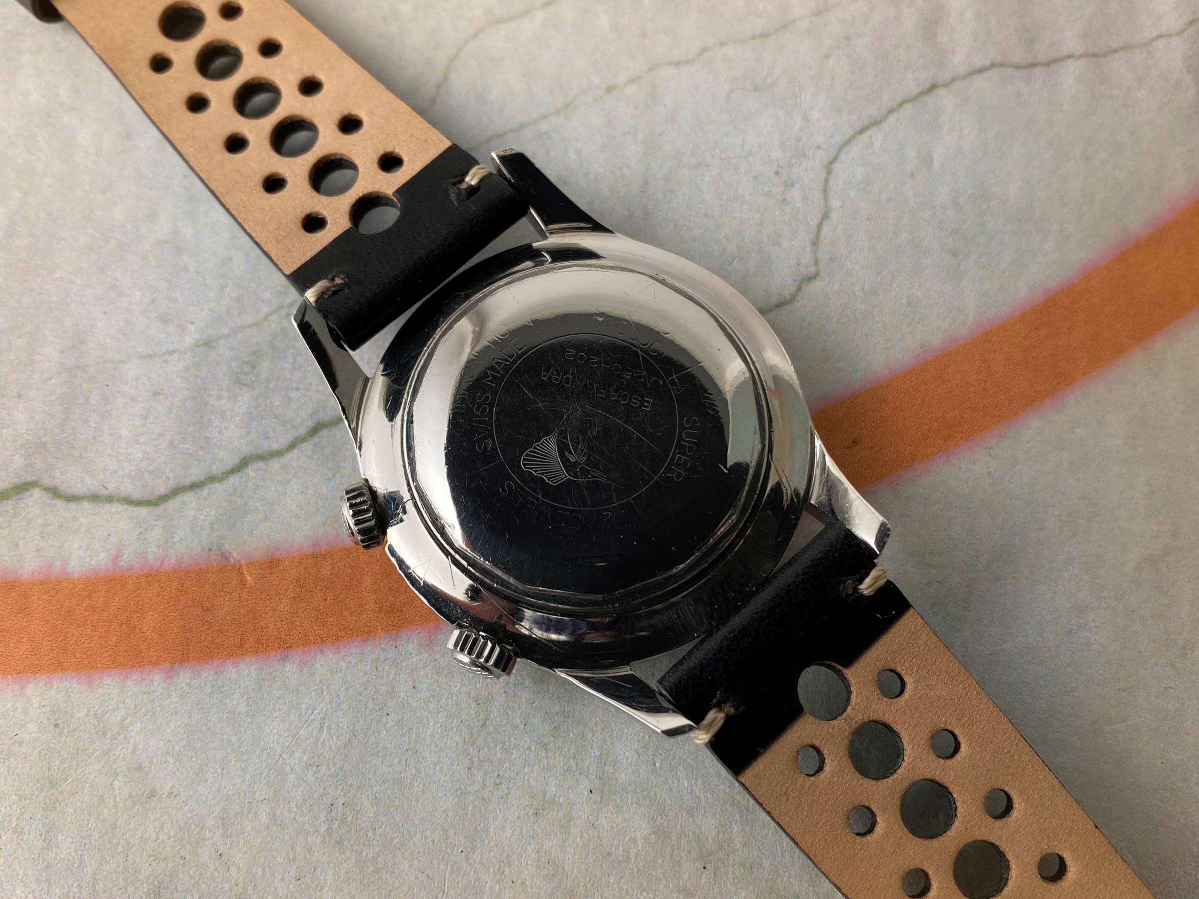 MULCO ESCAFANDRA SUPER COMPRESSOR DIVER vintage swiss automatic watch Ref. 250-202 Cal. AS 1700/01 *** COLLECTORS ***