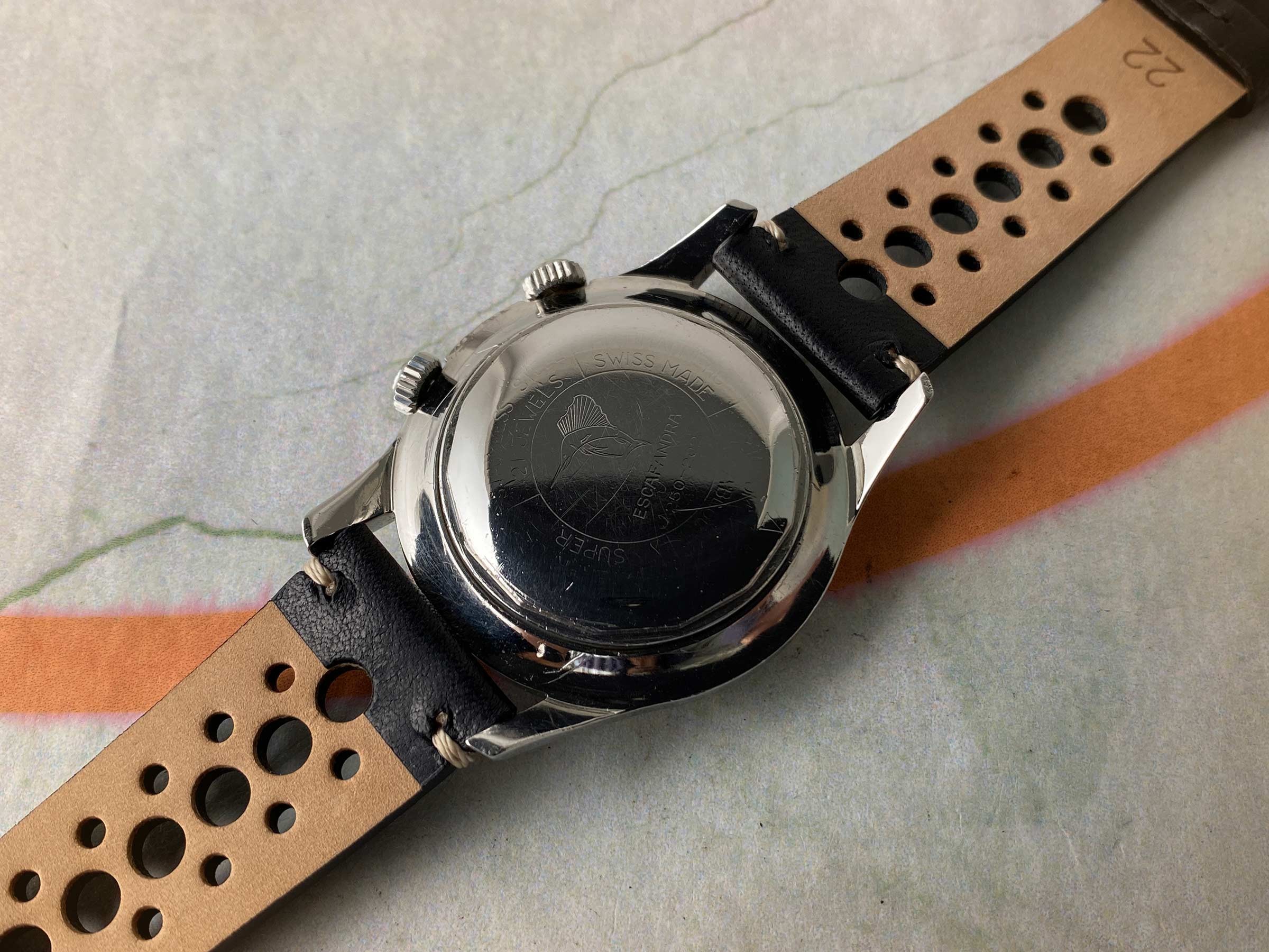MULCO ESCAFANDRA SUPER COMPRESSOR DIVER vintage swiss automatic watch Ref. 250-202 Cal. AS 1700/01 *** COLLECTORS ***