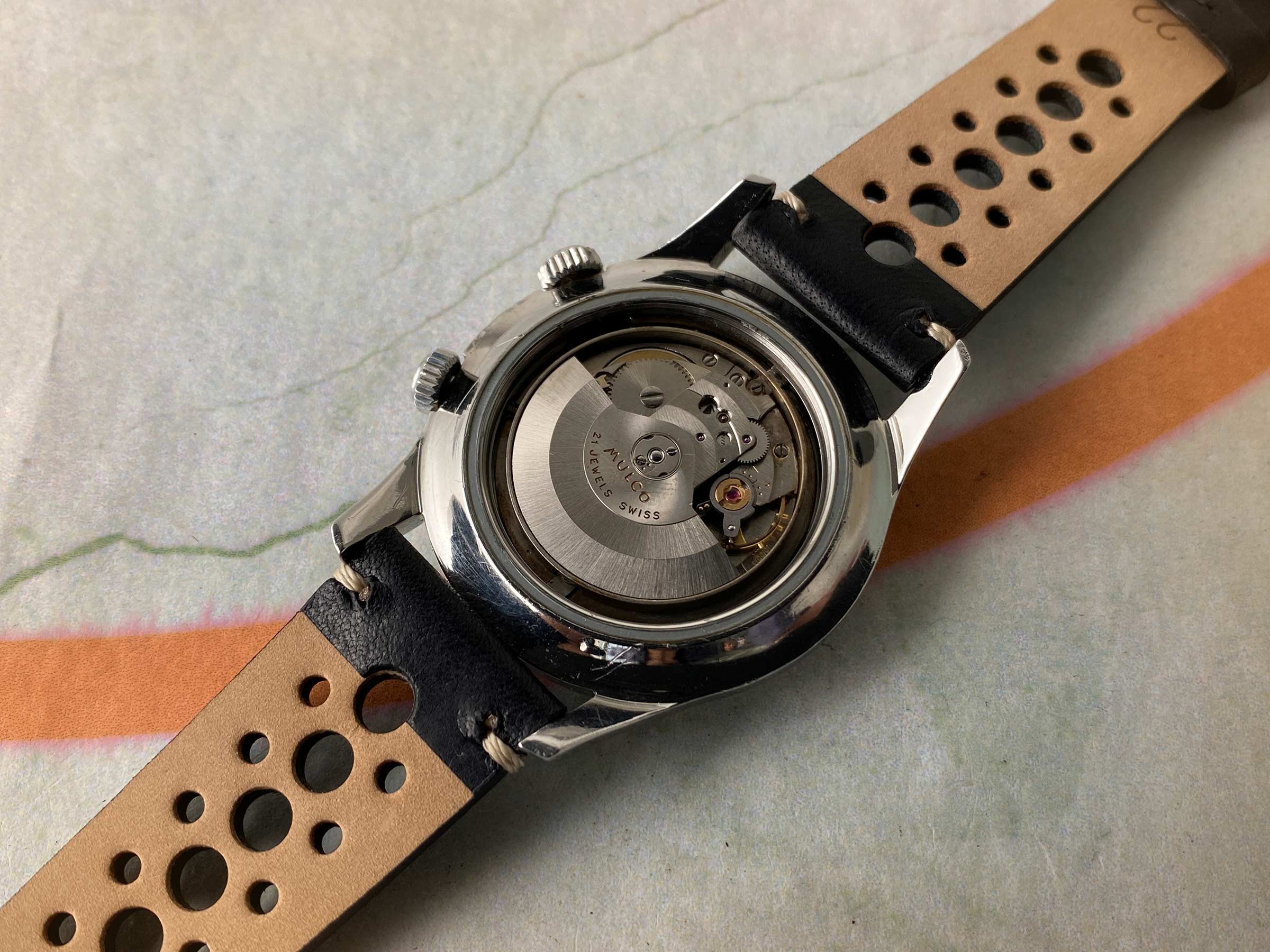 MULCO ESCAFANDRA SUPER COMPRESSOR DIVER vintage swiss automatic watch Ref. 250-202 Cal. AS 1700/01 *** COLLECTORS ***